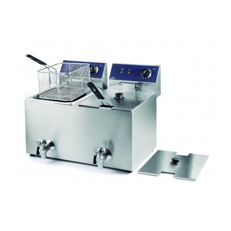 FREIDORA ELÉCTRICA DOBLE CON GRIFO PROFESIONAL DE LACOR