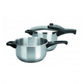 Panela de pressão 4+6lts de lacor