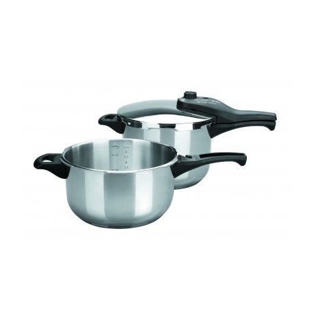 JUEGO OLLA A PRESIÓN TEMPO 4+6LTS DE LACOR