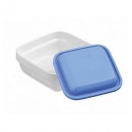 BOL CUADRADO DE POLICARBONATO SIN TAPA DE LACOR 12X12X4.5 CM