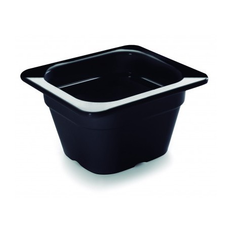 CUBETA GN MELAMINA NEGRA 1/6 DE LACOR 176X162X65 MM