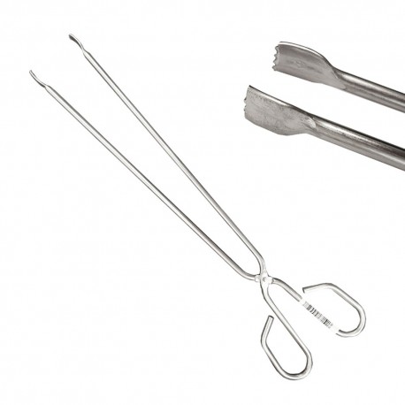 Pinça para carne em aço inoxidável de 24 cm