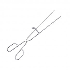 Pinça para churrasco em aço inoxidável com trava, 45 cm