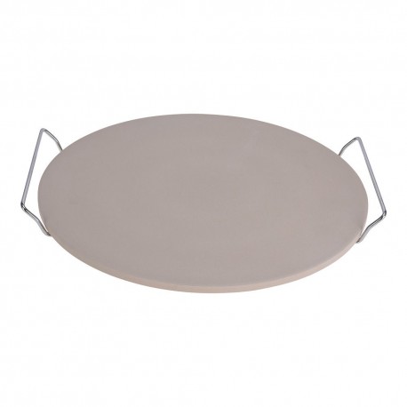 Pedra para pizza com alças de metal, ø33 cm
