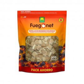 Acendedores de fogo ecológicos, 200 un