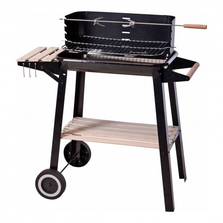 Barbacoa rectangular de carbón 54 x 34 x 86,5 cm