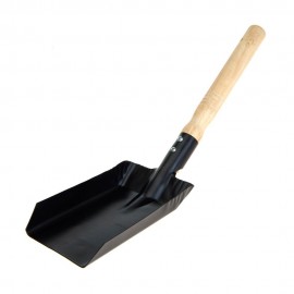 Pá de metal preto fosco para carvão de churrasco, 9,5 x 37,5 cm