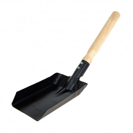 Pala metálica negro mate para carbón de barbacoa 9,5 x 37,5 cm