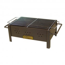 Barbacoa de sobremesa con parrilla zincada 31 x 21 x 14 cm