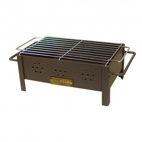 Barbacoa de sobremesa con parrilla zincada 31 x 21 x 14 cm