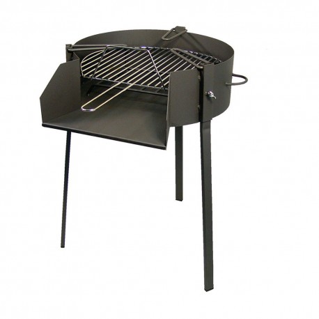 Barbacoa redonda con soporte para paella ø50 x 75 cm