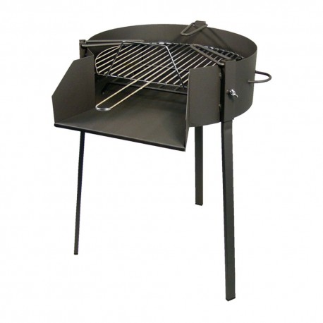 Barbacoa redonda con soporte para paella ø60 x 75 cm