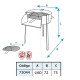 Barbacoa redonda con soporte para paella ø60 x 75 cm
