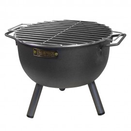 Barbacoa de sobremesa redonda con parrilla zincada ø30 x 28 cm