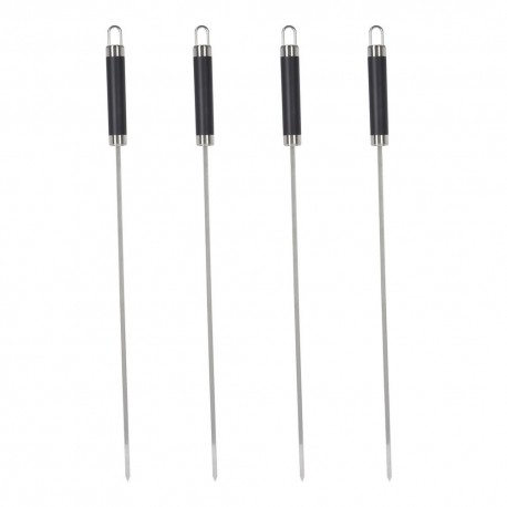 Espetos para churrasco em aço inoxidável, 46,5 cm, 4 un
