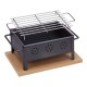 Barbacoa de sobremesa con parrila inoxidable 25 x 20 cm