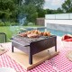 Barbacoa de sobremesa con parrila inoxidable 25 x 20 cm