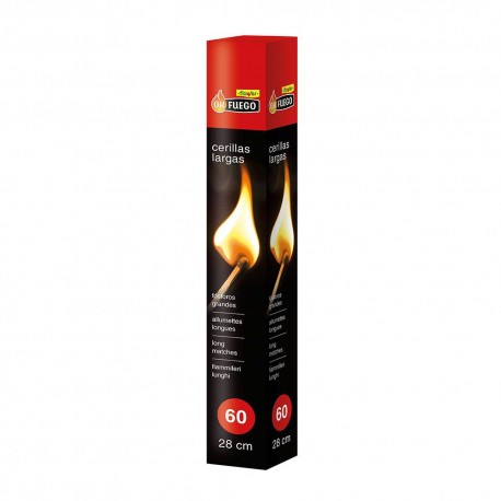 Okfuego fósforos longos 28 cm, 60 un