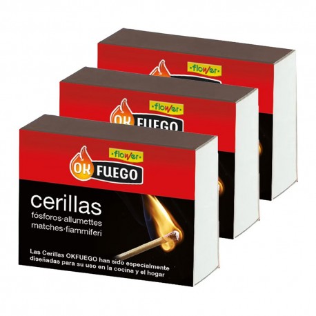 Okfuego fósforos de cozinha 100 peças x 3 caixas