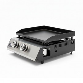 Plancha de gas bxop4900e con 2 quemadores, 45 x 39 cm