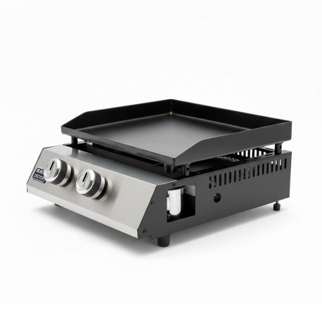 Plancha de gas bxop4900e con 2 quemadores, 45 x 39 cm