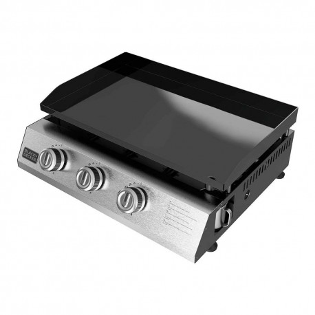 Plancha de gas bxop7350e con 3 quemadores, 58 x 36 cm