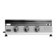 Plancha de gas bxop7350e con 3 quemadores, 58 x 36 cm