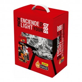 Pack acenda a sua churrasqueira, ok fuego, 28,5 x 19 x 35,5 cm