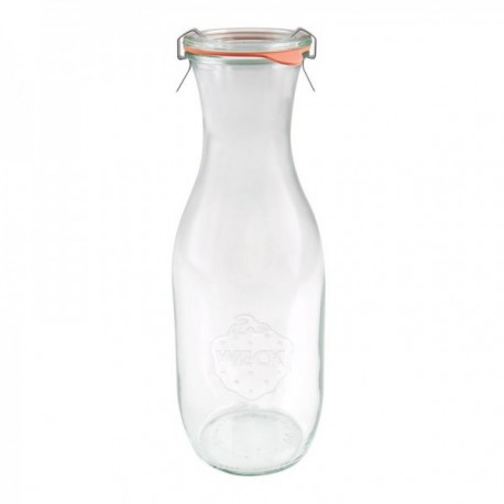 Tarro 1 L. Juice con Tapa de Vidrio + Accesorios Tarros Vidrio Borosilicato WECK