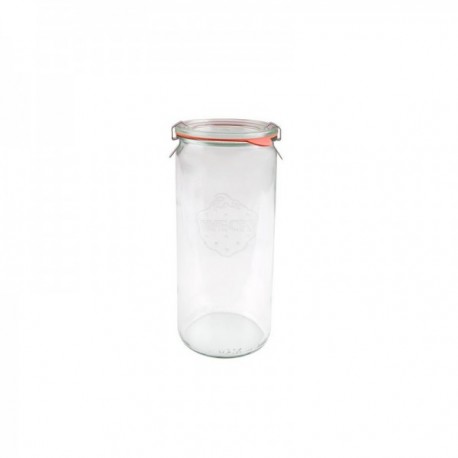 Tarro 1 L.cilindrico con Tapa de Vidrio+accesorios Tarros Vidrio Borosilicato WECK