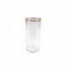 Tarro 1 L.cilindrico con Tapa de Vidrio+accesorios Tarros Vidrio Borosilicato WECK