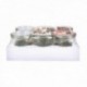 Pack 6 Tarros 16 Cls. con Tapa de Vidrio Vidrio Borosilicato WECK