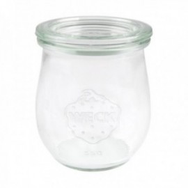 Pack 8 Tarros 22 Cls. con Tapa de Vidrio Vidrio Borosilicato WECK