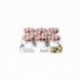 Pack 8 Tarros 5.3 Cls. con Tapa Vichy Rojo Primavera Vidrio WECK