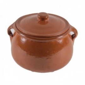 Olla 2 L. 20 Cm. con Tapa Barro Barro Refractario ALFAR PONTE SAMPAIO