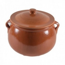 Olla 3.5 L. 22 Cm. con Tapa Barro Barro Refractario ALFAR PONTE SAMPAIO