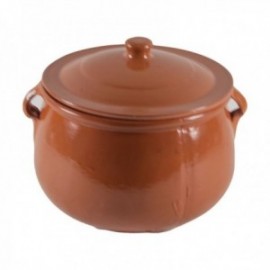 Olla 4.5 L. 25 Cm. con Tapa Barro Barro Refractario ALFAR PONTE SAMPAIO
