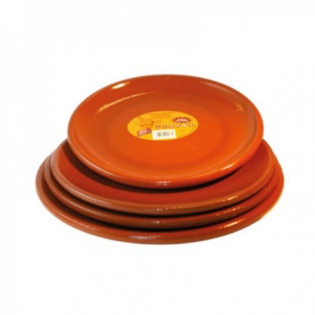 Plato Barro Chuleton 28 Cm. Extraresistente R.s. Rustico Barro Refractario R.SANCHEZ