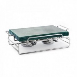 Conjunto Piedra Grill Doble + Soporte + 2 Quemador Cocina Natural R.SANCHEZ