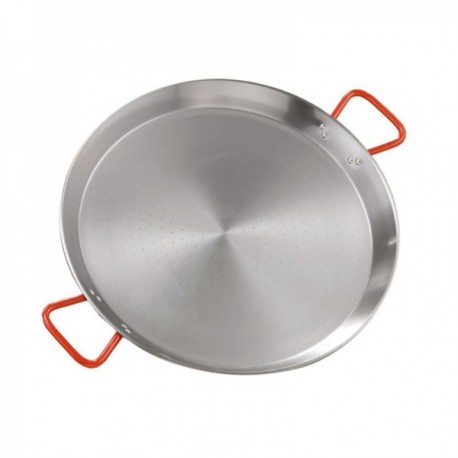 Paellera 38 Cm. Valenciana Pulida 8 Raciones Acero Pulido LA VALENCIANA
