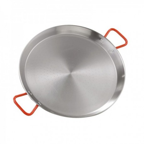 Paellera 40 Cm. Valenciana Pulida 9 Raciones Acero Pulido LA VALENCIANA