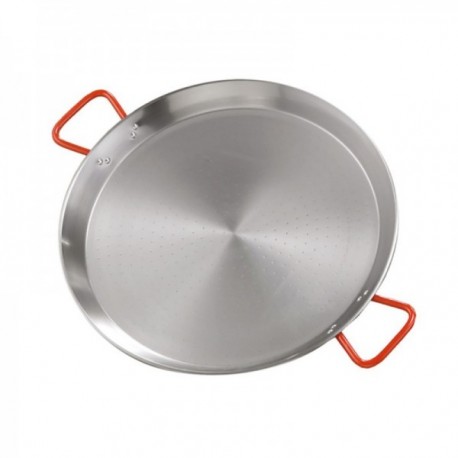 Paellera 46 Cm. Valenciana Pulida 12 Raciones Acero Pulido LA VALENCIANA