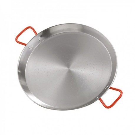 Paellera 50 Cm. Valenciana Pulida 14 Raciones Acero Pulido LA VALENCIANA