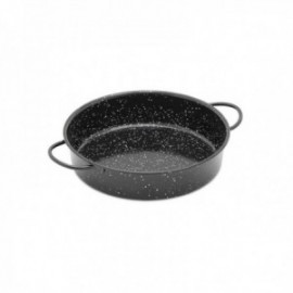Fuente 12 Cm. Redonda Esmaltada con Asas Acero Esmaltado LA VALENCIANA