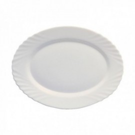 Fuente 36 Cms. Oval Ebro Vidrio Opal BORMIOLI