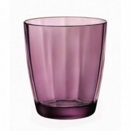 Caja 6 Vasos 39 Cls. Pulsar Purpura Vidrio BORMIOLI