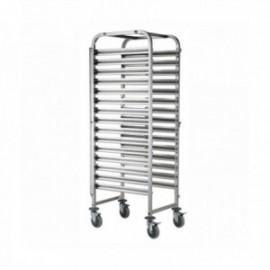 Carro Desmontable Ligero 15 Guias Gn 1/1 Inox. Carro Bandejas Acero Inoxidable PUJADAS