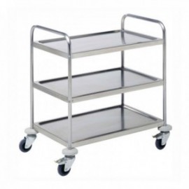 Carro Servicio 93X61X93 Cm.inox. Ruedas + 3 Baldas Acero Inoxidable PUJADAS