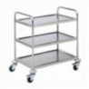 Carro Servicio 93X61X93 Cm.inox. Ruedas + 3 Baldas Acero Inoxidable PUJADAS