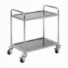 Carro Servicio 93X61X93 Cm.inox. Ruedas + 2 Baldas Acero Inoxidable PUJADAS